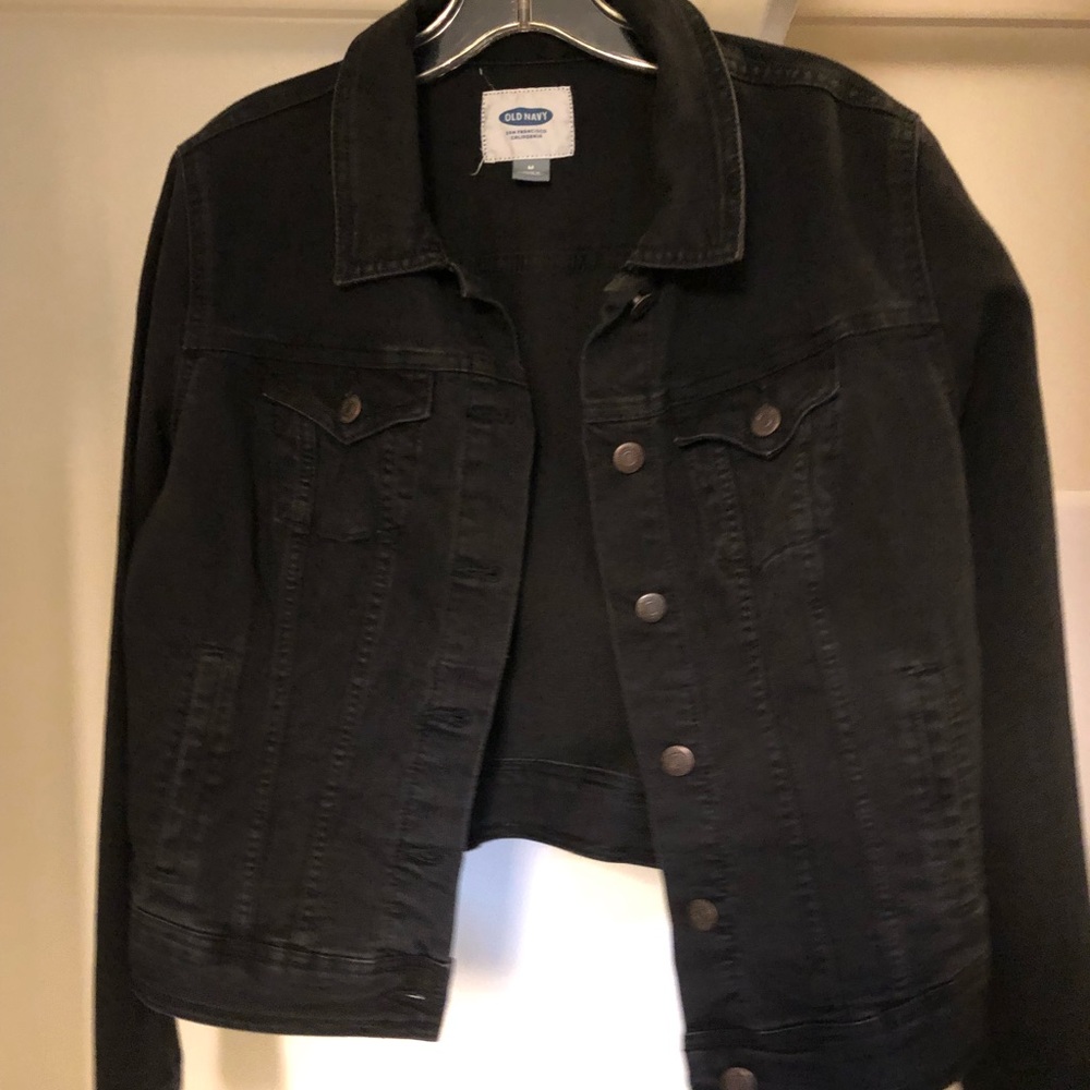 Black denim jacket